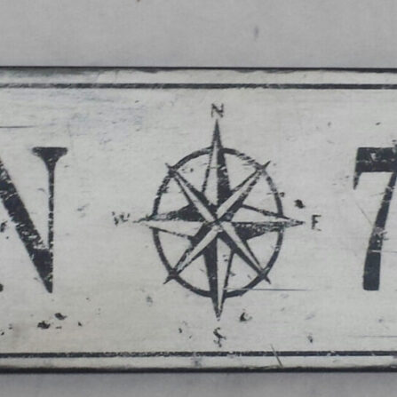 A latitude longitude wood sign example