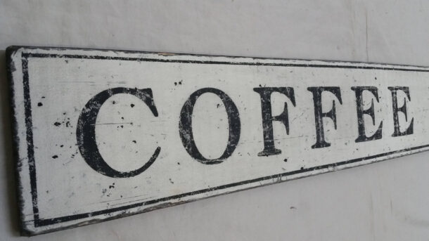Close up of Coffee Bar Sign