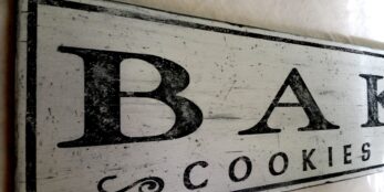 Close up of Bakery sign