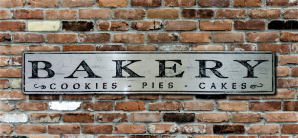 Bakery Cookies Pies Cakes Wood Sign