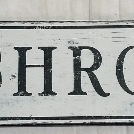 Alternative view of Washroom Sign