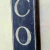 Antique Style Coffee Sign, vertical style and English blue paint