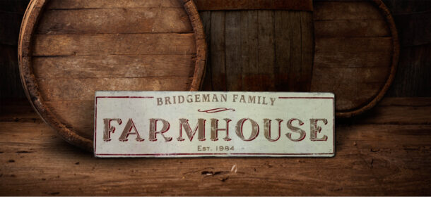 Personalized Farmhouse sign with date