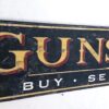 Gunsmith Antique style sign close up