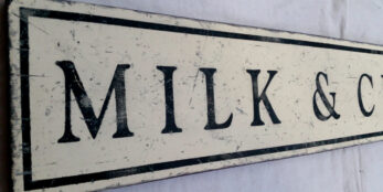 Closeup of Milk and Cream Co. Sign