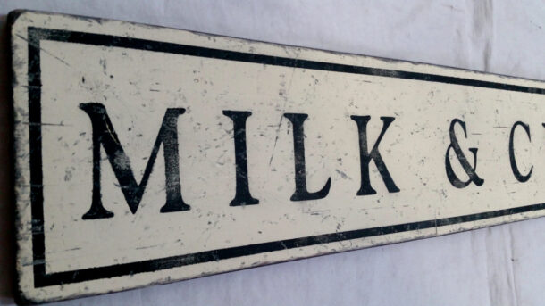 Closeup of Milk and Cream Co. Sign
