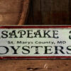 Chesapeake oysters sign
