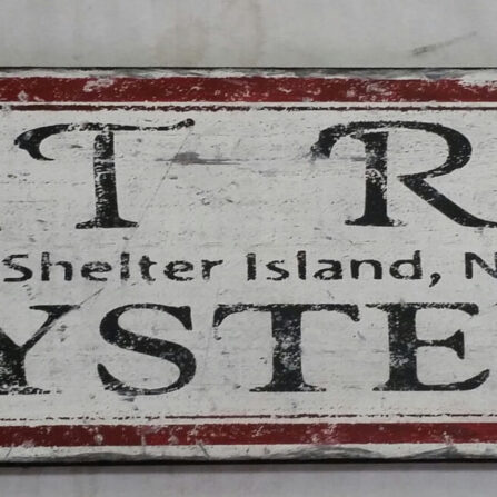 split rock oysters wood sign