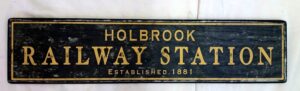 Customer photo of the Holbrook Railway Station sign