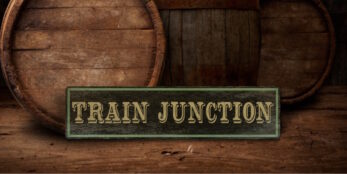 Image of Rustic Train Junction sign.