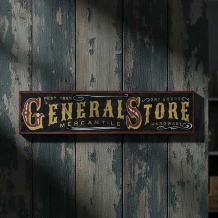 General Store Mercantile 1885 Sign