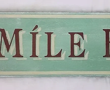 Alternative view of Céad Míle Fáilte Irish Sign with Trinity Knot