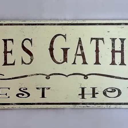 Alternative view of Memories Gather Here Sign