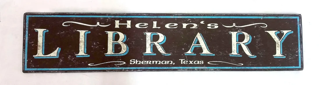 Personalized Library Sign - Sign Treasure